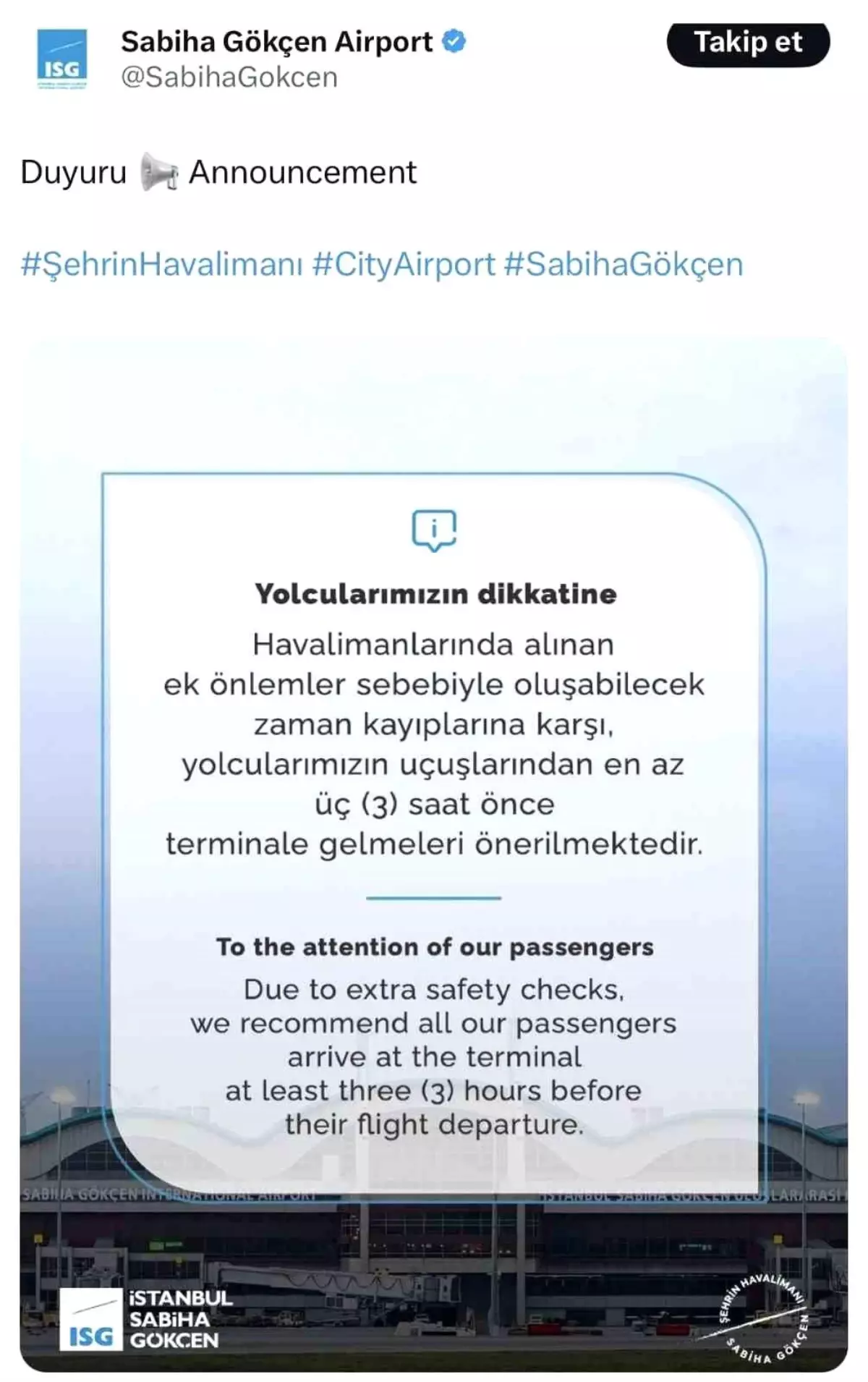 Havalimanlarında Turuncu Alarm!